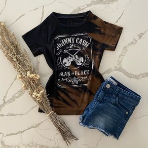 3T- Johnny Cash Bleached shirt